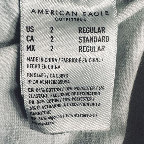 American Eagle Dream Jeans Womens 2 Blue Curvy Hi Rise Jegging Measures 25 x 27 - Picture 4 of 9